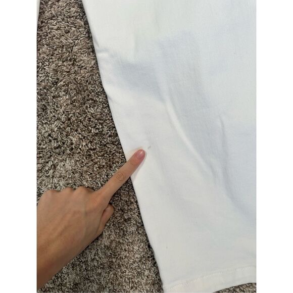 Spanx Straight Leg Ankle Jean White Denim Stretchy Pull on Elastic Waist Sz 3XT - Picture 12 of 12